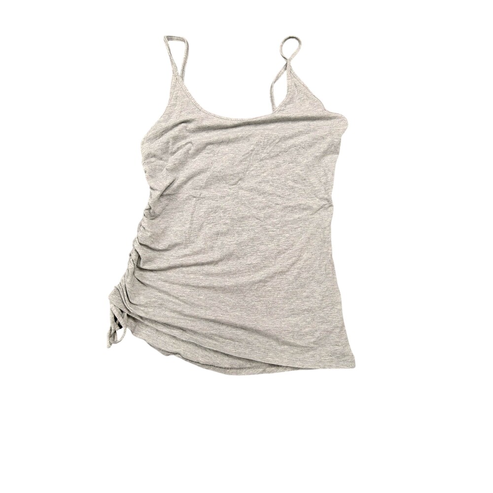 Lululemon Tank Top Womens 4 Gray Scoop Neck Camisole Adjustable Side Ruched